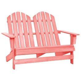 Garden chair pink solid fir wood medium ergonomic