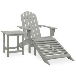 Garden chair grey solid fir wood large detachable garden chair