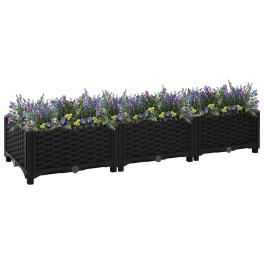 Raised bed black polypropylene large durable garden planter