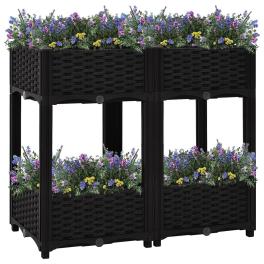 Raised bed black polypropylene medium raised bed rectangular