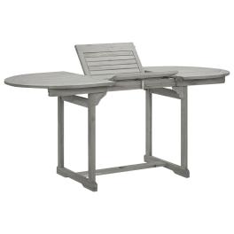 Garden table grey with grey wash finish solid acacia wood