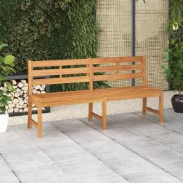 Garden bench warm wood tone teak wood large durable