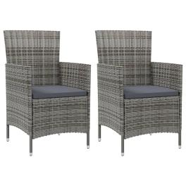 Garden chair set of 2 grey