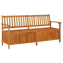 Bench natural brown solid acacia wood, 100% polyester large