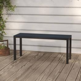 Garden bench black steel garden bench rectangular vintage