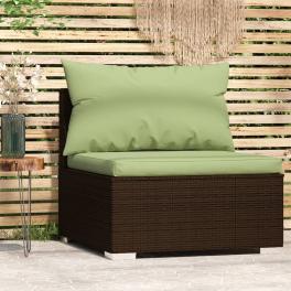 Garden middle sofa brown, green