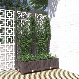 Garden planter brown polypropylene large planters
