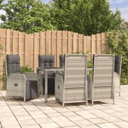 Garden dining set grey, dark grey