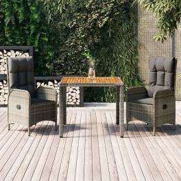 Garden dining set grey