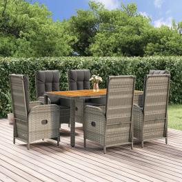Garden dining set grey