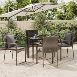 Garden dining set black and grey