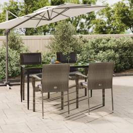 Garden dining set black and gray