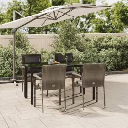 Garden dining set black and grey