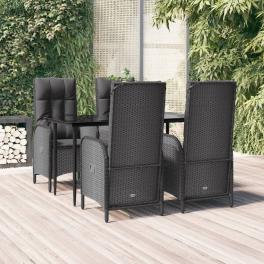 Patio dining set black
