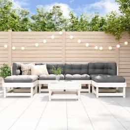 Garden lounge set white, anthracite