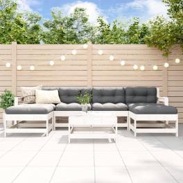 Garden lounge set white