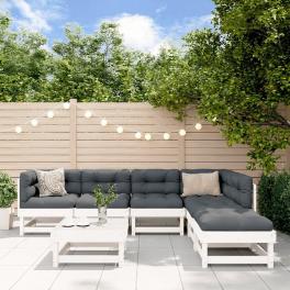 Garden lounge set white