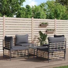 Garden lounge set set of 5 anthracite