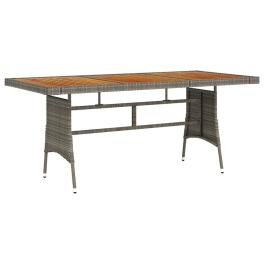 Garden table grey solid acacia wood 63 in x 27 in x 28 in durable