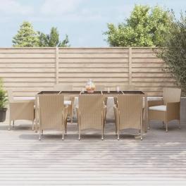 Garden dining set beige