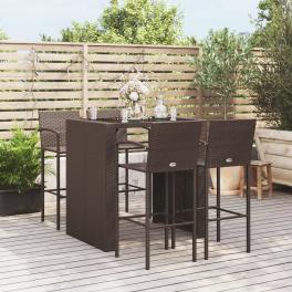 Garden bar set brown, black