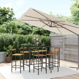 Garden bar set black