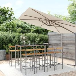 Garden bar set grey