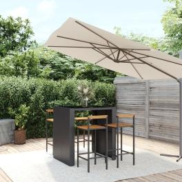 Garden bar set black