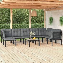 Garden lounge set black and gray