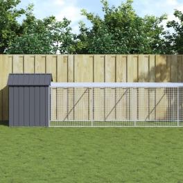 Chicken cage anthracite galvanized steel large durable