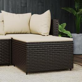 Patio footrest brown pe rattan standard adjustable feet