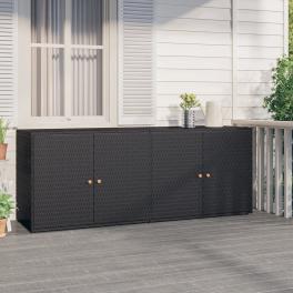 Garden storage cabinet black