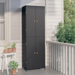 Garden storage cabinet black