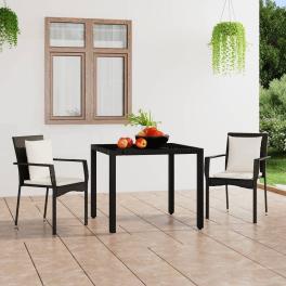 Garden chair black pe rattan standard size durable garden chair