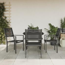 Garden dining set black, anthracite
