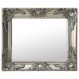 Wall mirror silver wood, glass, engineered wood 19.7 x 15.7 in