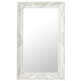 Wall mirror white wood, glass, engineered wood 19.7 x 31.5 in