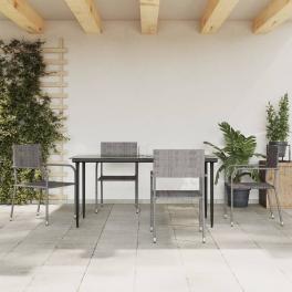 Garden dining set gray
