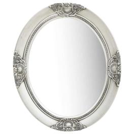 Wall mirror silver wood, glass and engineered wood 19.7 x 23.6 in