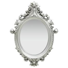 Wall mirror silver polyurethane, glass, engineered wood medium