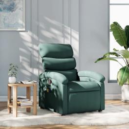 Massage recliner chair dark green