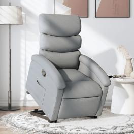 Stand up recliner chair light grey