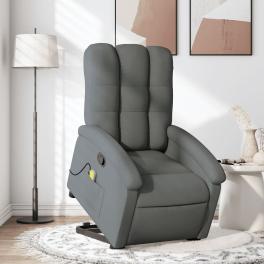 Stand up massage recliner chair dark grey