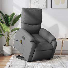 Stand up massage recliner chair dark grey