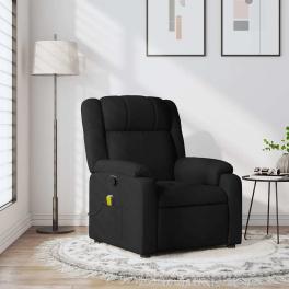 Massage recliner chair black 100% polyester, metal, plywood
