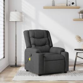 Massage recliner chair dark grey