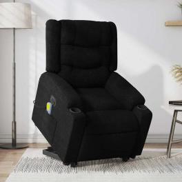Electric stand up massage recliner chair black