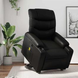 Stand up massage recliner chair black