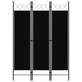 3-panel room divider black 47.2"x70.9"