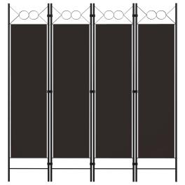 4-panel room divider brown 63"x70.9"